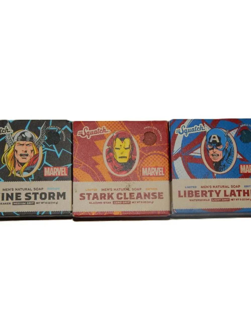 3 Dr Squatch - Divine Storm - Stark Cleanse - Liberty Lather 5oz Soaps